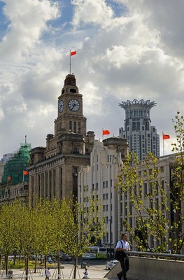 上海外灘鐘樓圖片素材