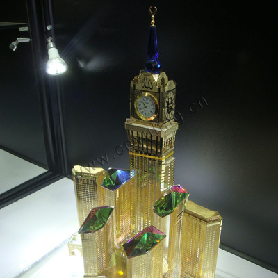 齋月尊禮，圣地縮影 麥加皇家鐘塔水晶模型JY268